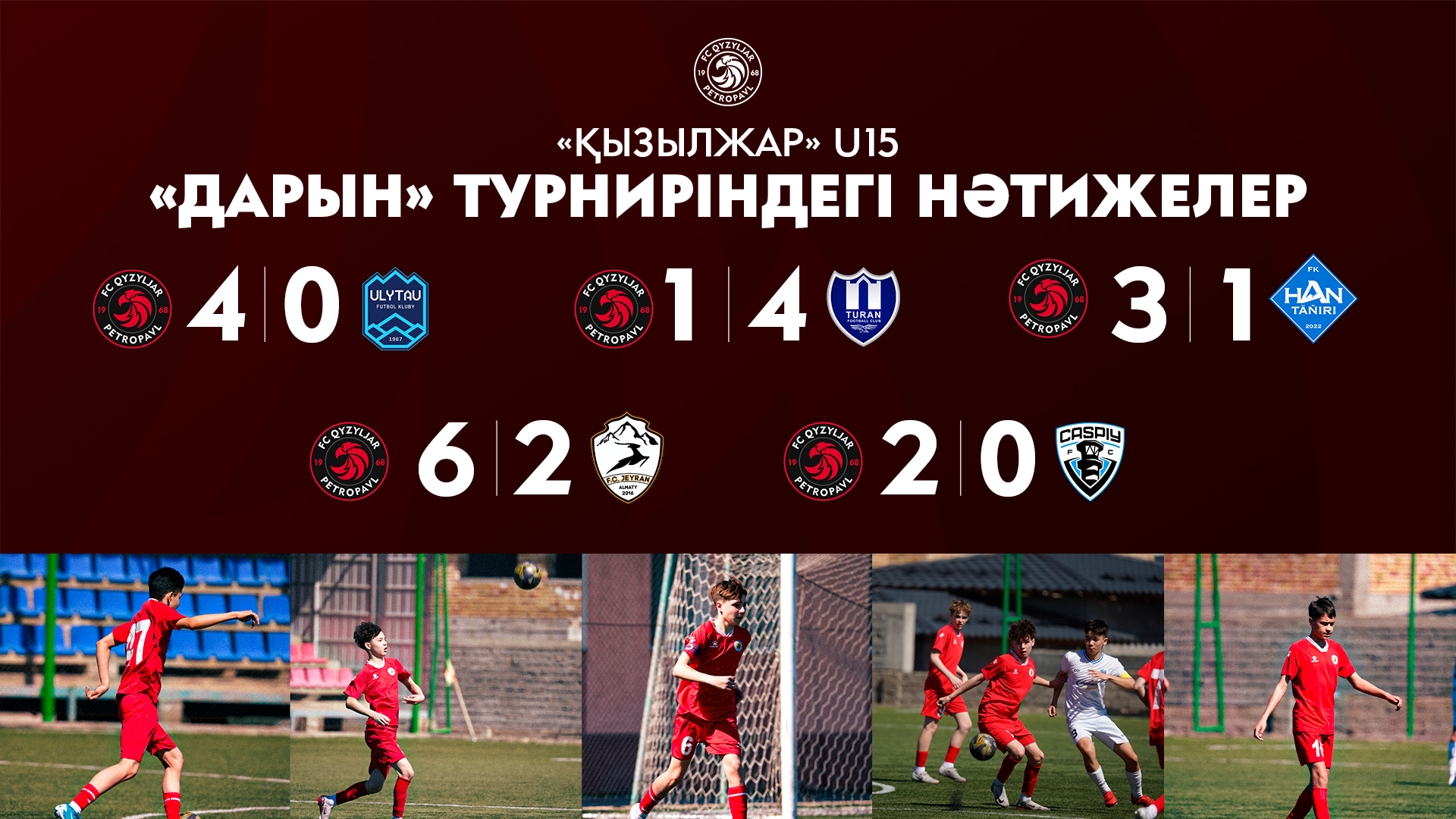«Қызылжар U15» жасөспірімдер командасы «Дарын» турнирінде тамаша нәтиже көрсетті!